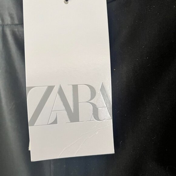 Womens Zara Black Flowy Pleated Pants - Picture 4 of 5